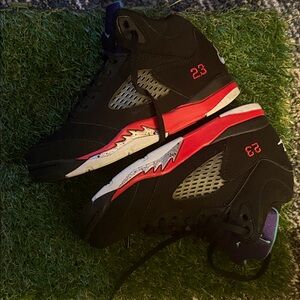 Jordan Kids Sneakers Black and Red